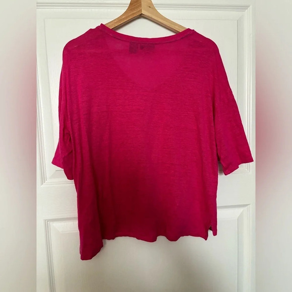 TAHARI  Linen T-Shirt - Picture 4 of 4